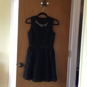 Black dress with crystal detail